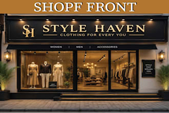 design professional shopfront window graphic and signage