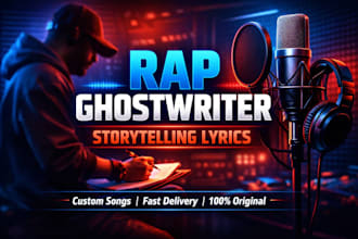 ghostwrite a storytelling rap song or verse for your beat