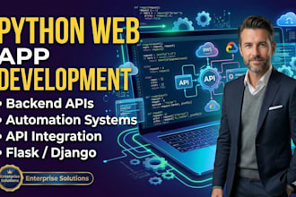 develop python web applications and backend apis with flask or django