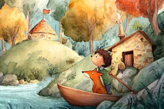 make a magical childrens book illustrations and storybook covers
