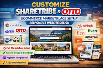 do sharetribe marketplace otto custom responsive website design and landing page