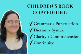 copy edit your childrens book