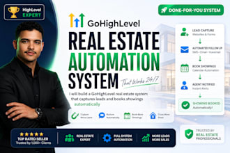 build gohighlevel real estate system for lead capture and books showing