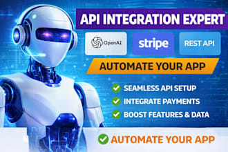 integrate API, openai, stripe or any custom API