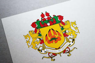design luxury regal heraldic family crest coat of arms logo