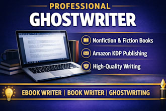 ghostwriter ebook writer nonfiction and fiction book writer