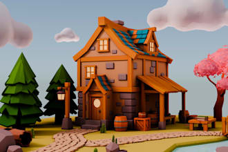 create stylized 3d game props and assets