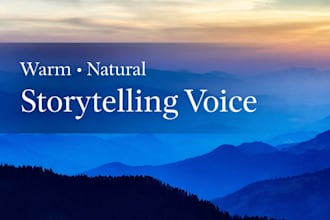 record a warm, natural female voice over