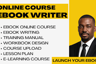 be online course ebook writer, course content ebook writing and book formatting