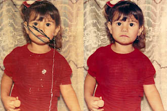 restore damaged, old or faded photos professionally