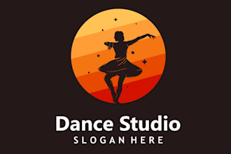 create wonderful dance studio mascot logo design for your business