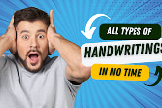 handwrite anything in a good cursive writing