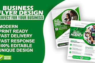 design a commercial flyer, marketing flyer for your brand