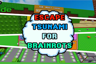 sell you a premade escape a tsunami for brainrots game