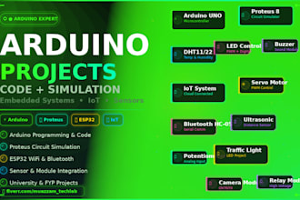 develop arduino projects with code and proteus simulation