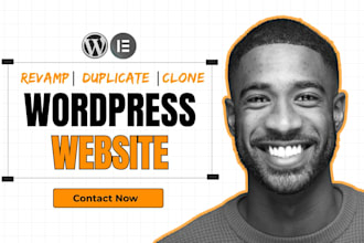 duplicate, copy, clone, redesign wordpress website with elementor pro