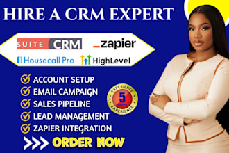 setup housecall pro gohighlevel automation zapier integration suitecrm