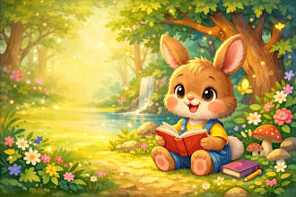 illustrate kids story book, picture book, children book art, children story book