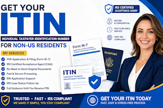 itin application itin number irs caa non us resident tax id ein llc usa tax