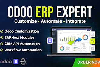customize odoo erp next modules, develop odoo websites and automate CRM API