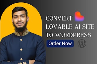 convert lovable ai website to wordpress elementor website