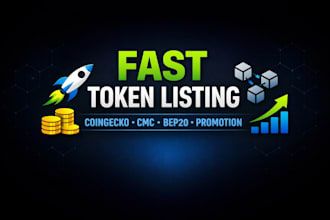 do fast coin listing, bep20 token listing, token promotion and coingecko listing