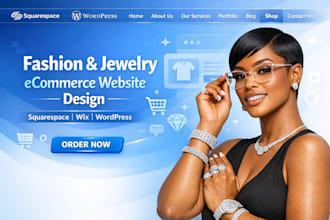 squarespace jewelry product catalog ecommerce clothing fashion brand website wix