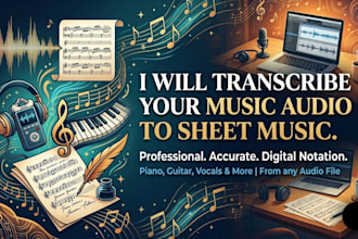 transcribe your audio into music sheet notation