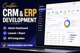develop custom CRM, erp and admin dashboard