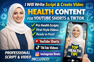 create nutritional health and medical related scripts and videos