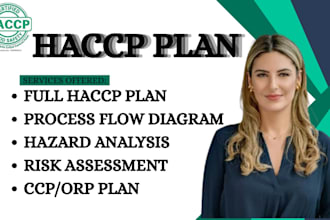 develop a professional haccp food safety plan for audit and certification