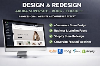 design and redesign aruba supersite voog flazio ecommerce website builder design