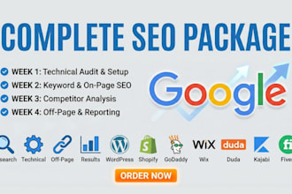do a complete monthly SEO package for organic google ranking