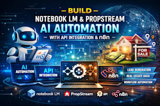 build notebook lm and propstream ai automation with API integration, n8n
