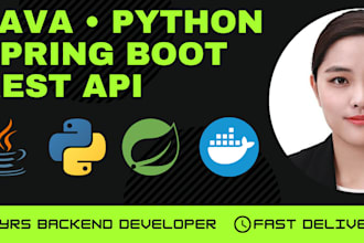 fix and develop java spring boot, python rest API backend