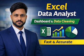 do data analytics, financial data analysis and create excel dashboards