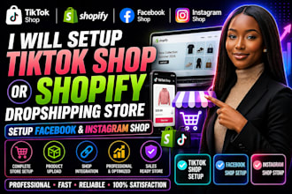 setup 30k passive income tiktok shop, tiktok dropshipping and facebook ig shop