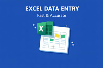 do excel data entry and spreadsheet work professionally
