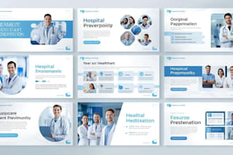 design medical presentation, scientific research, canva medical pitch decks ppt