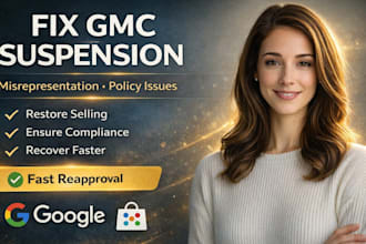 fix google merchant center suspension, misrepresentation and policy violations