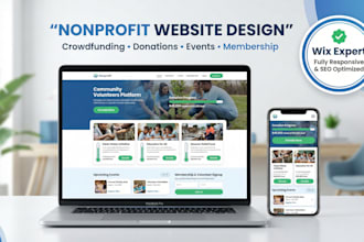 design a nonprofit website with crowdfunding, events, membership, and donations