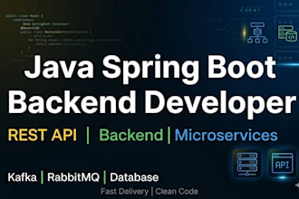 develop java spring boot rest API and backend application