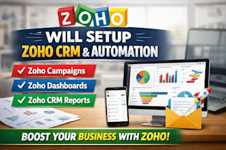 setup zoho crm, zoho automation, zoho campaign, zoho dashboard, zoho crm report