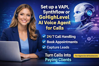 setup a vapi synthflow or gohighlevel ai voice agent for calls