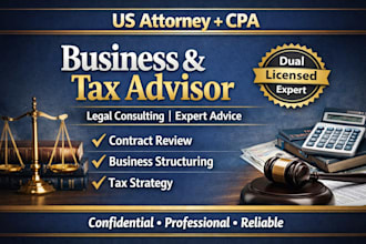 provide legal consulting, legal advice as a US licensed attorney, US CPA, lawyer