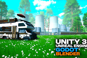make lowpoly 3d environment for unity and unreal games