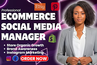 do instagram marketing and organic growth for shopify etsy store and pinterest