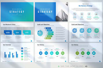 design sales presentation slides or pitch deck for business proposals and client