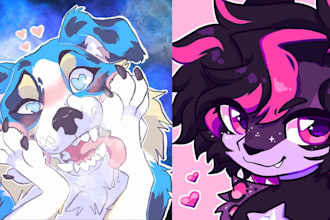 draw anime original character fursona art furry reference sheet anthro character