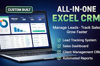 build automated custom excel CRM dashboard for sales and lead tracking